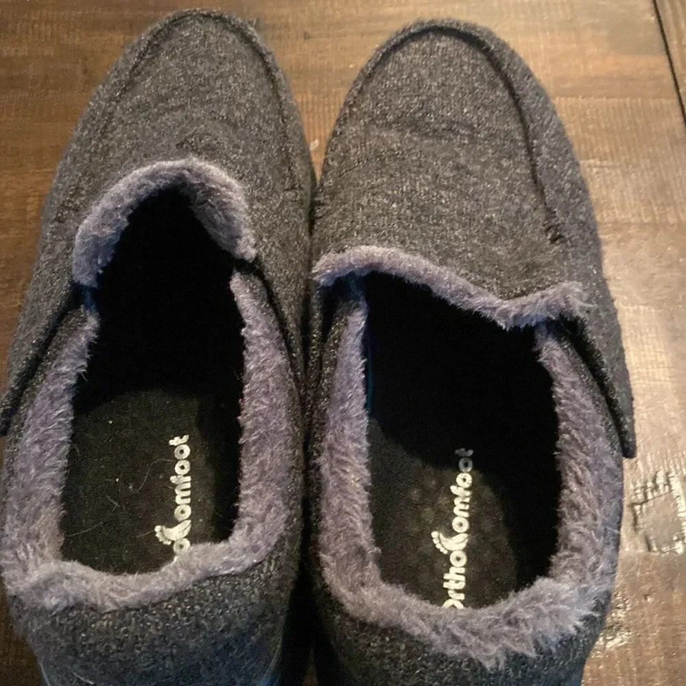 OrthoComfoot Mens Slippers Arch Support Plantar Fasciitis Orthopedic House